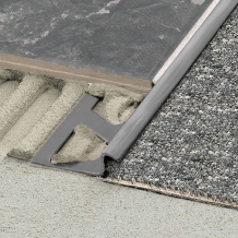 Schluter RENO-EBTK Carpet To Tile Bar Brushed Stainless Steel V2A 2.5m Length